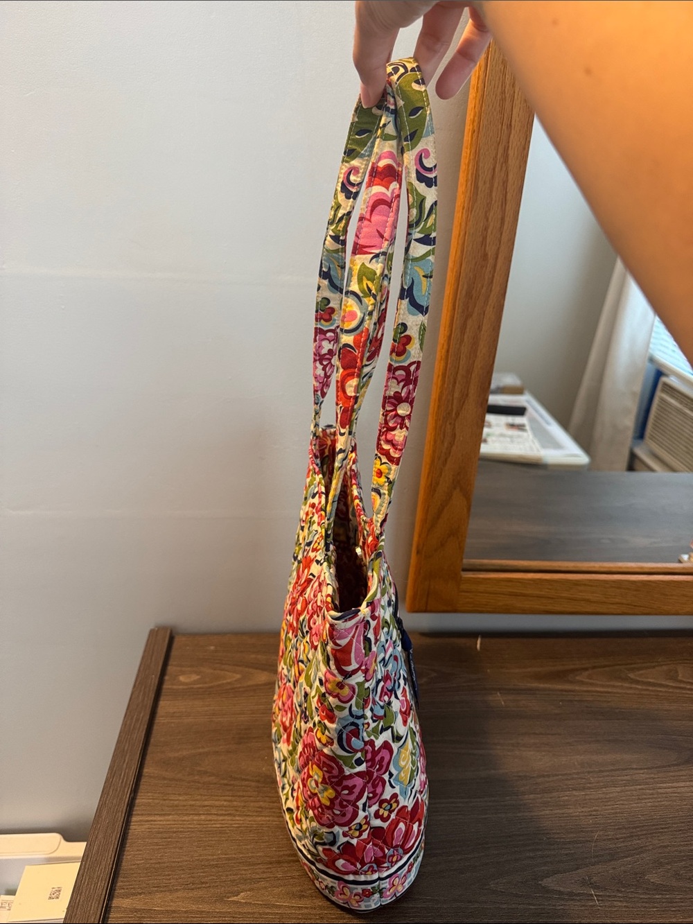Vera Bradley Floral Quilted Tote - Red, Pink, Green, Yellow, Blue - Picture 2 of 7